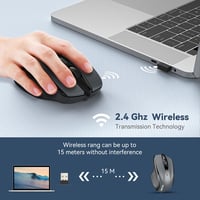 TECKNET Wireless egér 2.4G 2600 DPI 6 gomb nano vevővel 24 hónapos akkumulátor 4