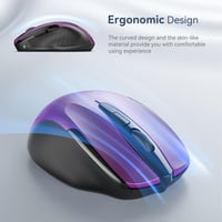 TECKNET Wireless egér 2.4G 2600 DPI 6 gomb nano vevővel lila 2