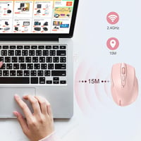 TECKNET Wireless egér 2.4G 4000 DPI 6 gomb nano vevővel PC laptop Mac 4