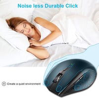 TeckNet Wireless Egér 2.4G USB Nano Vevővel, Csendes Optikai Egér 3000 DPI 2