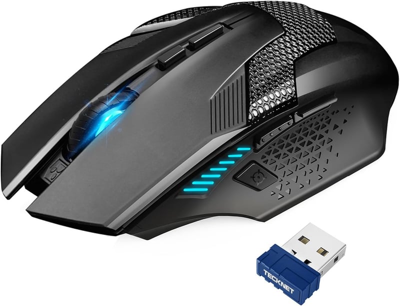 TECKNET Wireless Gaming Mouse 8 gombos ergonomikus egér 4800 DPI PC/Mac