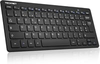 TECKNET Wireless Mini Billentyűzet 2.4G AZERTY, Ultravékony, Hosszú Akkumulátor, 12 Multimédia Gomb 1