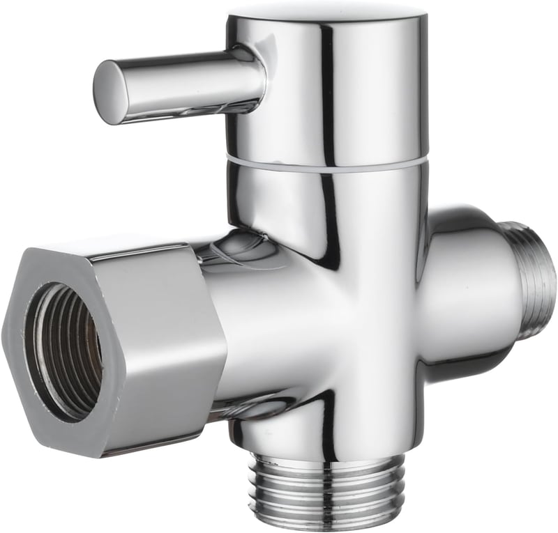 Tecmolog DSF007D Háromirányú Sárgaréz WC Lefolyó Adapter 3/8-12/17T - Krómozott Kivitel, CE Tanúsítvánnyal
