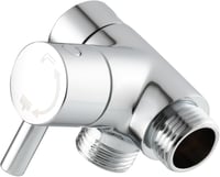 Tecmolog G1/2 Sárgaréz Zuhany Váltószelep - Kézi és Fix Zuhanyfejhez Kompatibilis Króm Adapter Modern Fürdőszobai Kiegészítő 1
