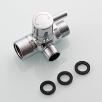 Tecmolog G1/2 Sárgaréz Zuhany Váltószelep - Kézi és Fix Zuhanyfejhez Kompatibilis Króm Adapter Modern Fürdőszobai Kiegészítő 9