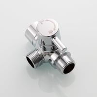 Tecmolog G1/2 Sárgaréz Zuhany Váltószelep - Kézi és Fix Zuhanyfejhez Kompatibilis Króm Adapter Modern Fürdőszobai Kiegészítő 6