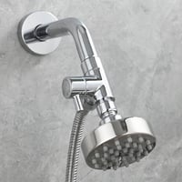 Tecmolog G1/2 Sárgaréz Zuhany Váltószelep - Kézi és Fix Zuhanyfejhez Kompatibilis Króm Adapter Modern Fürdőszobai Kiegészítő 2