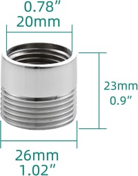 Tecmolog Kerti Locsolótömlő Adapter - Sárgaréz Menetes Csatlakozó 1/2" Belső - 3/4" Külső Menettel, Króm Bevonatú, Mosógéphez is 5