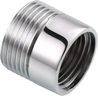 Tecmolog Kerti Locsolótömlő Adapter - Sárgaréz Menetes Csatlakozó 1/2" Belső - 3/4" Külső Menettel, Króm Bevonatú, Mosógéphez is 1