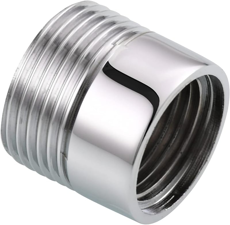 Tecmolog Kerti Locsolótömlő Adapter - Sárgaréz Menetes Csatlakozó 1/2" Belső - 3/4" Külső Menettel, Króm Bevonatú, Mosógéphez is