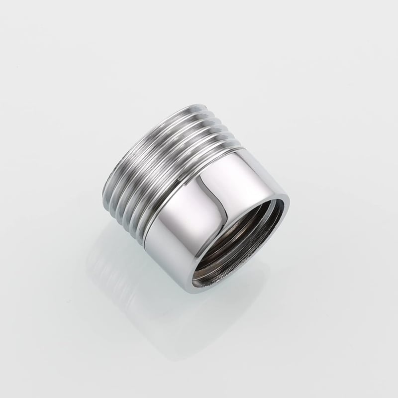 Tecmolog Kerti Locsolótömlő Adapter - Sárgaréz Menetes Csatlakozó 1/2" Belső - 3/4" Külső Menettel, Króm Bevonatú, Mosógéphez is