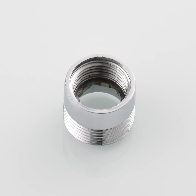Tecmolog Kerti Locsolótömlő Adapter - Sárgaréz Menetes Csatlakozó 1/2" Belső - 3/4" Külső Menettel, Króm Bevonatú, Mosógéphez is
