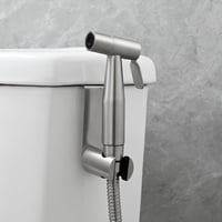 Tecmolog rozsdamentes acél hordozható bidé csap WC-hez állvánnyal és 1.2m csővel 4