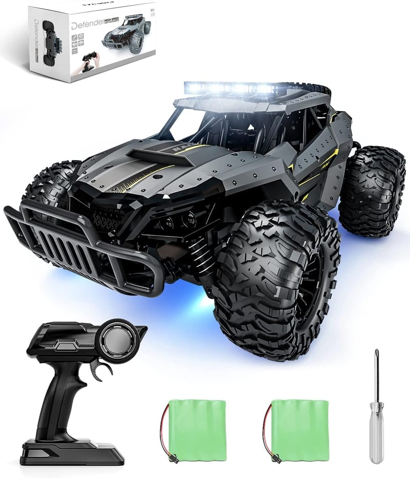 Tecnock 1:16 RC Monster Truck 2.4GHz LED világítással, terepjáró távirányítós autó 60 perc játékidővel
