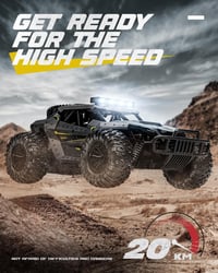 Tecnock 1:16 RC Monster Truck 2.4GHz LED világítással, terepjáró távirányítós autó 60 perc játékidővel 2