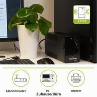 Záložný zdroj Tecnoware ERA PLUS 750VA UPS pre PC, modem, NAS, POS zariadenia, 2 zásuvky Schuko, prepäťová ochrana 4
