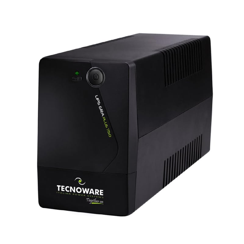 Záložný zdroj Tecnoware ERA PLUS 750VA UPS pre PC, modem, NAS, POS zariadenia, 2 zásuvky Schuko, prepäťová ochrana