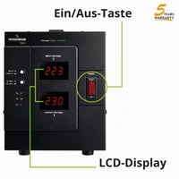 Stabilizátor napätia Tecnoware Power Systems 3000VA pre TV, HiFi, tlačiarne a elektronické zariadenia, ochrana proti prepätiu, nie je to UPS 3