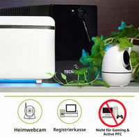Sursă de alimentare neîntreruptibilă (UPS) Tecnoware Power Systems ERA Plus 650VA pentru PC și modem, 2 prize Schuko, protecție la căderi de tensiune și supratensiune, NAS, POS, camere video 5