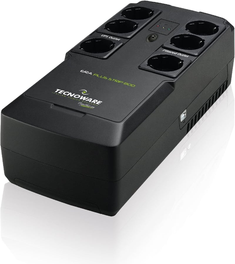 Tecnoware ERA Plus Strip UPS szünetmentes tápegység - 800 VA - 6 Schuko