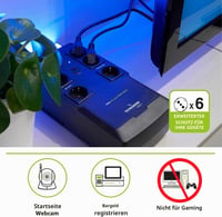 Tecnoware ERA Plus Strip UPS szünetmentes tápegység - 800 VA - 6 Schuko 5