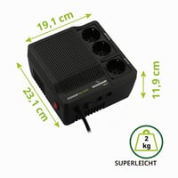 Stabilizator de tensiune Tecnoware Power Systems PowerReg 1000VA pentru modem, router, televizor, sistem Hi-Fi, imprimantă, împotriva fluctuațiilor de tensiune 3