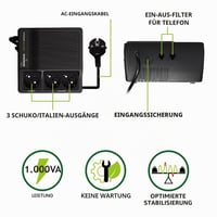 Stabilizator de tensiune Tecnoware Power Systems PowerReg 1000VA pentru modem, router, televizor, sistem Hi-Fi, imprimantă, împotriva fluctuațiilor de tensiune 2