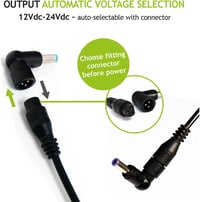 Tecnoware Power Systems univerzális laptop töltő - 95W, fekete, 10 csatlakozóval 6