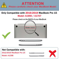 TECOOL MacBook Pro 15" 2019-2016 Tok Kemény Védőtok Touch Bar Átlátszó 2