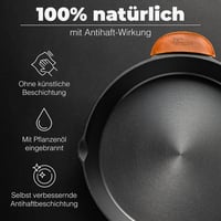 Liatinová panvica TECOR 24 cm, brúsená, s prírodným nepriľnavým povrchom, univerzálna, odolná kvalita, vhodná na indukciu 3