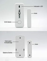 TECPEAK Vezeték Nélküli Riasztórendszer WiFi/GSM/4G Kapcsolattal - 110dB Szirénával, Okostelefonos Vezérléssel, Bővíthető Otthoni és Irodai  5