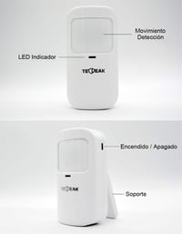 TECPEAK Vezeték Nélküli Riasztórendszer WiFi/GSM/4G Kapcsolattal - 110dB Szirénával, Okostelefonos Vezérléssel, Bővíthető Otthoni és Irodai  4
