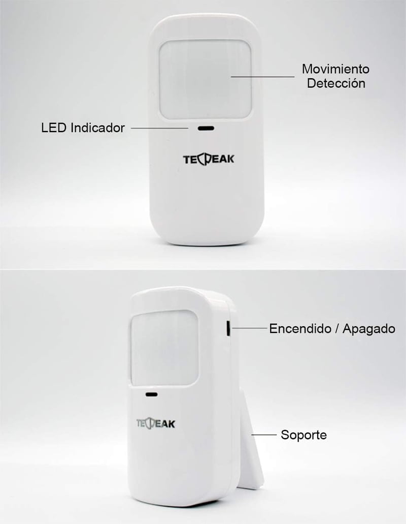 TECPEAK Vezeték Nélküli Riasztórendszer WiFi/GSM/4G Kapcsolattal - 110dB Szirénával, Okostelefonos Vezérléssel, Bővíthető Otthoni és Irodai 