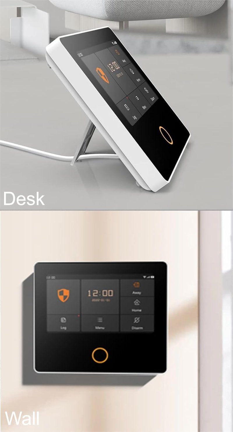 TECPEAK Vezeték Nélküli Riasztórendszer WiFi/GSM/4G Kapcsolattal - 110dB Szirénával, Okostelefonos Vezérléssel, Bővíthető Otthoni és Irodai 