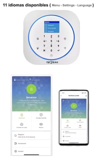 TECPEAK Vezeték Nélküli WiFi GSM Riasztórendszer - Okostelefon Vezérlés, Távirányító, Biztonsági Sziréna, Bővíthető Otthoni Biztonságtechnik 2