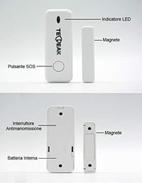 TECPEAK Vezeték Nélküli WiFi/GSM Riasztórendszer - Otthoni és Irodai Biztonság, Okostelefonnal Vezérelhető, Bővíthető Érzékelőkkel, A4-Basic 4