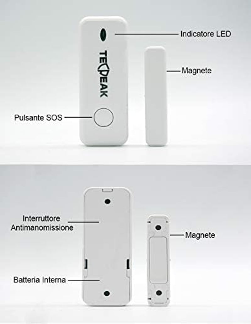 TECPEAK Vezeték Nélküli WiFi/GSM Riasztórendszer - Otthoni és Irodai Biztonság, Okostelefonnal Vezérelhető, Bővíthető Érzékelőkkel, A4-Basic