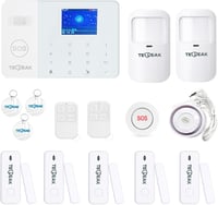 TECPEAK Vezeték Nélküli WiFi/GSM Riasztórendszer - Otthoni és Irodai Biztonság, Okostelefonnal Vezérelhető, Bővíthető Érzékelőkkel, A4-Basic 1