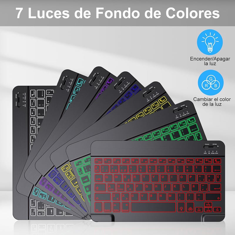 TECURS Bluetooth Billentyűzet és Egér Szett Spanyol Kiosztással