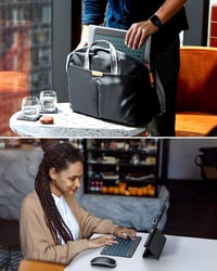 TECURS Bluetooth Billentyűzet és Egér Tabletre iPad Samsung Lenovo Android iOS Fekete 6