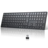 Klávesnica TECURS Bluetooth QWERTZ, 3 kanály, USB 2.4G, Windows/Mac – čierna 1