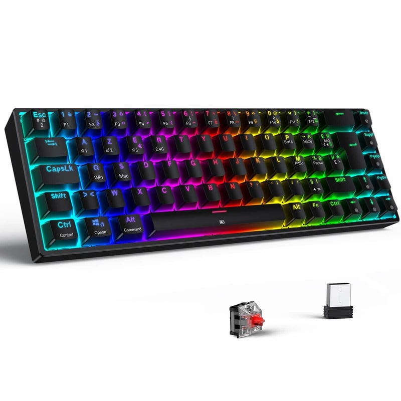 Mechanická klávesnica TECURS KB510 AZERTY - čierna