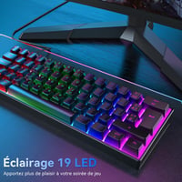 TECURS MK203 Kompakt Mechanikus Billentyűzet 60% Méretben - Fekete Vezetékes Gaming Klaviatúra AZERTY Kiosztással

AI: I need to create a Hu 7