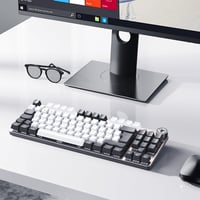 TECURS MK208 Vezeték Nélküli Mechanikus Gamer Billentyűzet, 80% TKL, Piros Kapcsolók, QWERTZ, Háttérvilágítás, PC/Laptop/PS4/PS5 Kompatibili 8