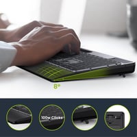 TECURS Wireless Billentyűzet Háttérvilágítással, Ergonomikus, Töltölthető, Csendes 2.4G 4