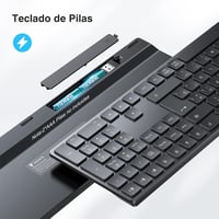 TECURS Wireless Bluetooth Billentyűzet USB 2.4G Mac Windows QWERTY Ergonomikus 3