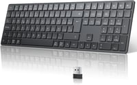 TECURS Wireless Bluetooth Billentyűzet USB 2.4G Mac Windows QWERTY Ergonomikus 1