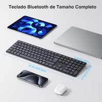 TECURS Wireless Bluetooth Billentyűzet USB 2.4G Mac Windows QWERTY Ergonomikus 9
