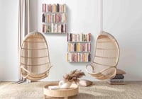 TEEbooks Plávajúca nástenná polica na knihy, oceľ, biela, 60x15x15 cm, s neviditeľným uchytením, Made in Italy, sada 2 ks 7