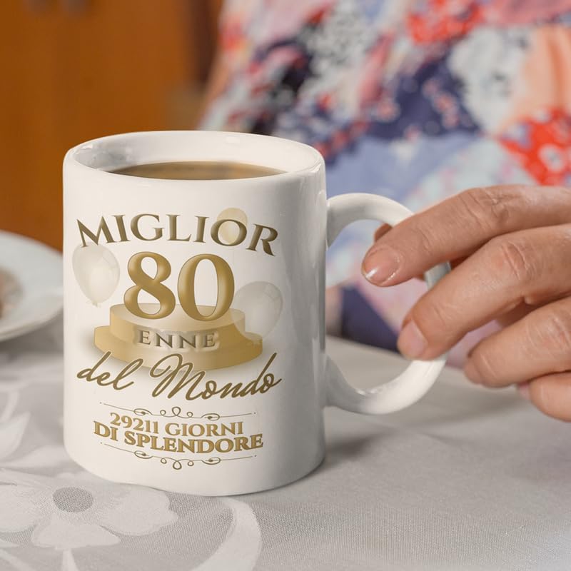 TeeDesign Vicces 80. Születésnapi Ajándék Bögre Férfiaknak - Karácsonyi Ötlet - 80 Years